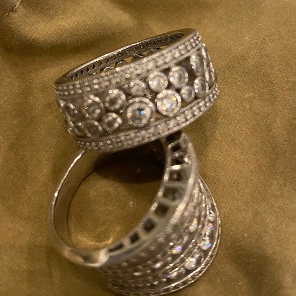 CZ and Silver Statement Ring Bundle - Picture 2 of 3